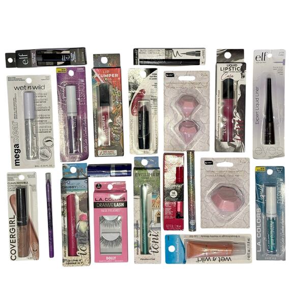 Revlon Other - NEW Makeup Lot of 20 Mixed Bundle Eyeshadow Mascara Lipstick Eyelash Concealer